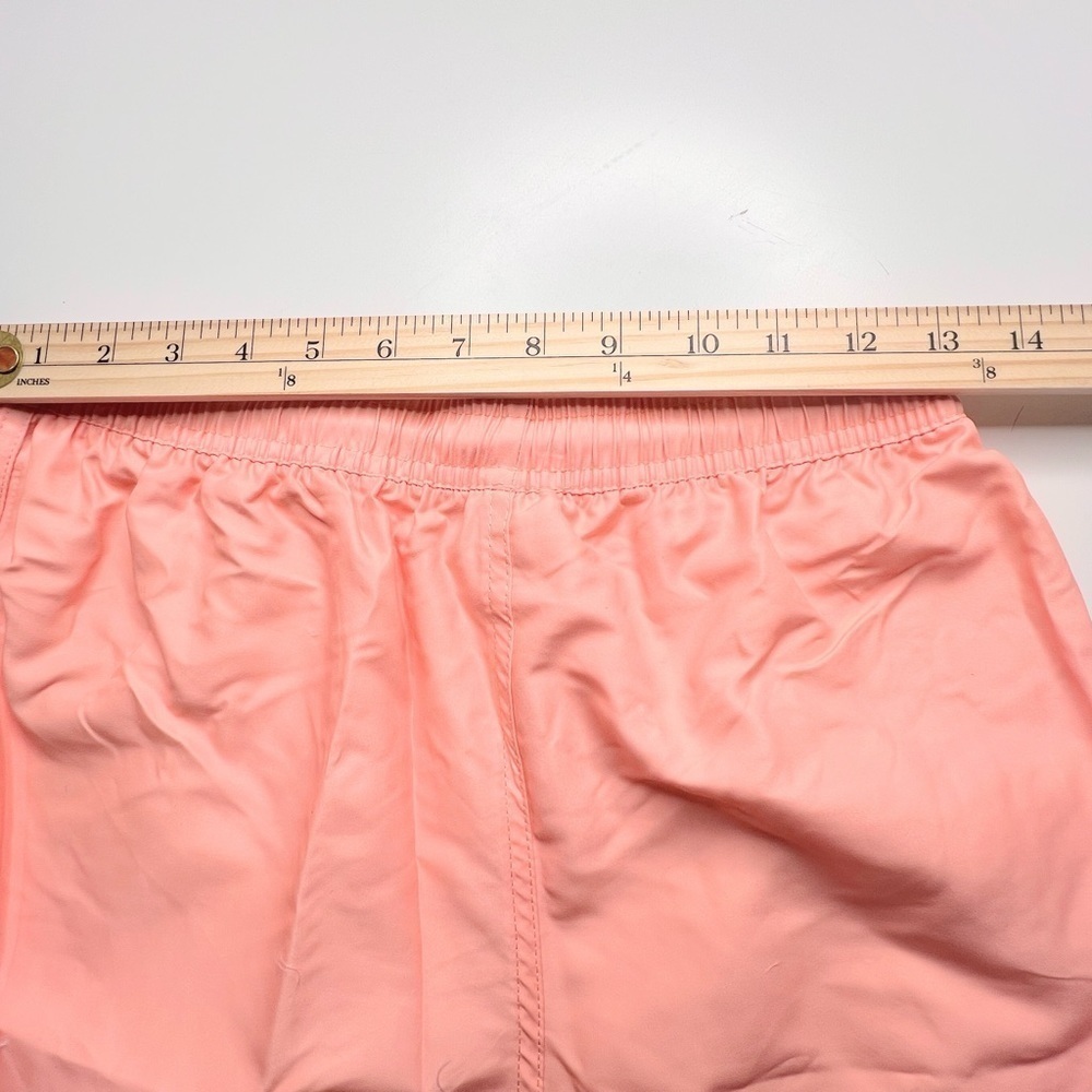Women’s beach short unisex men swim salmon color solid orange trunk S. - Picture 10 of 13